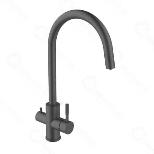 Смеситель для кухни Agger Zest A0700744 с каналом питьевой воды, матовый черный