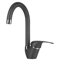 Смеситель для кухонной мойки GRANULA GR-1024, черный