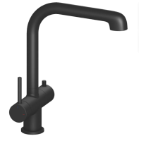Смеситель для кухни с подключением фильтра и выдвижной лейкой Timo Saona 2346/03FL черный