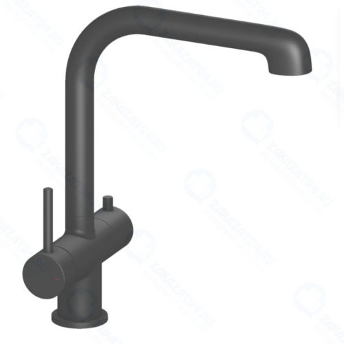 Смеситель для кухни с подключением фильтра и выдвижной лейкой Timo Saona 2346/03FL черный