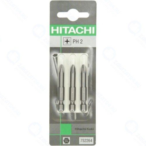 Бита HITACHI 752264, 2-50 мм Phillips (3 шт.)