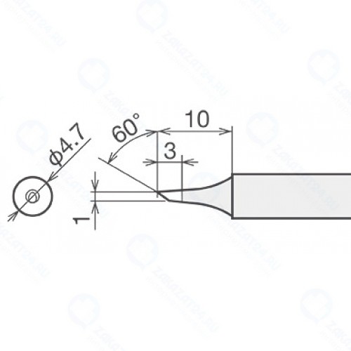 Жало для паяльника Goot RX-80HRT-1C