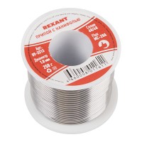 Припой с канифолью REXANT 250 г d=1.0 мм (Sn60 Pb40 Flux 2.2 %)
