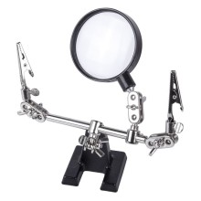 Держатель с лупой "третья рука" Rexant 12-0251-4 (HT-390 / ZD-10R)
