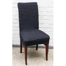 Чехол на стул LuxAlto Seersucker 320 gsm (S003), темно-серый