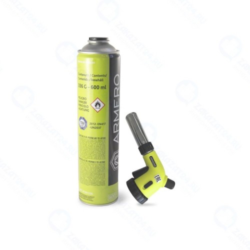 Газовая горелка Armero A710/115, резьба 7/16, с баллоном 336 гр