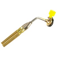 Горелка газовая ROCK FORCE RF-245GB под цанговый баллон, без пьезоподжига, с двойным соплом, t-1300гр., угол поворота 360гр.