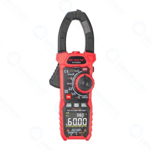 Токовые клещи цифровые КВТ KT 208A 