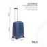 Чемодан CAP POLO'S by Delvento, полипропилен, 4 колеса AL34-PDB4, размер S (35 л), темно-синий
