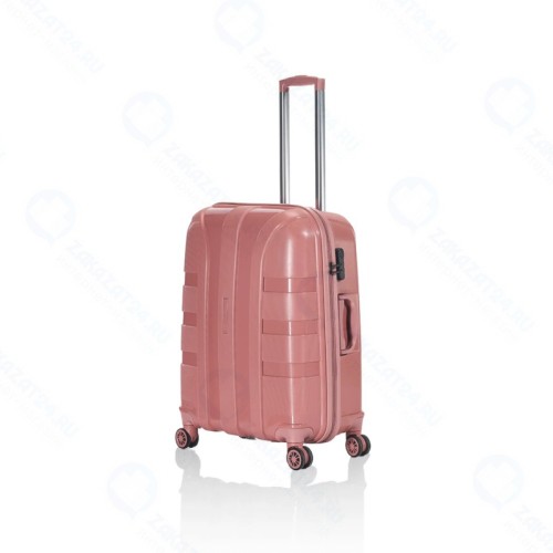 Чемодан CAP POLO'S by Delvento, полипропилен, 4 колеса AL34-PRS5, размер M (66 л), розовый