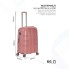 Чемодан CAP POLO'S by Delvento, полипропилен, 4 колеса AL34-PRS5, размер M (66 л), розовый