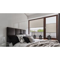 Штора плиссе DECOFEST Плайн серый 55х160