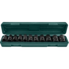 Набор ударных торцевых головок Jonnesway S03A4111S 1/2"DR 10-24 мм, 11 предметов