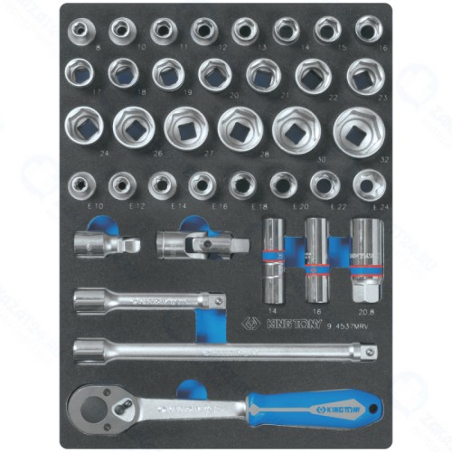 Набор торцевых головок KING TONY 9-4537MRV 1/2
