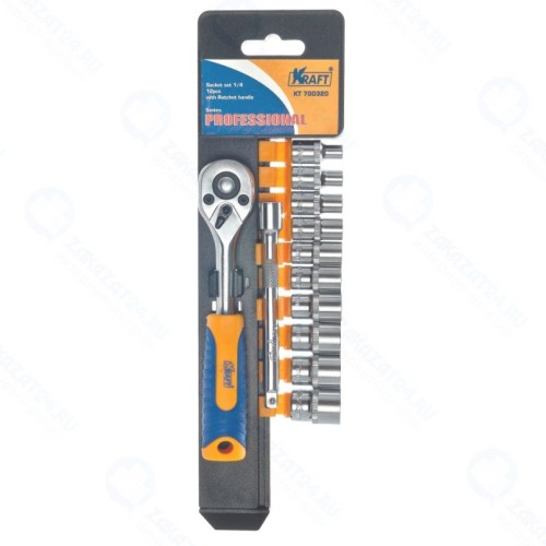Набор торцевых головок Kraft KT 700320, 1/4'Dr, 12 предметов