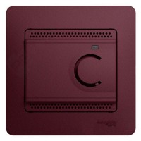 Термостат теплого пола SCHNEIDER ELECTRIC GLOSSA электрон.тепл. пола с датч,+5-+50°C,10A,в сборе, БАКЛАЖАНОВЫЙ
