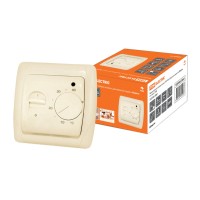 Термостат для теплых полов TDM Electric ТТП 16А 250В с датчиком 3м "Онега" сл. кость (SQ1805-0061)