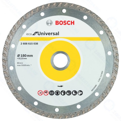 Алмазный диск BOSCH ECO Univ.Turbo 180-22,23