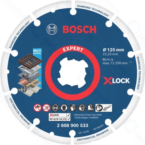 Алмазный диск по металлу Bosch X-LOCK 125x22.23мм