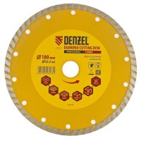 Диск алмазный DENZEL 73112, Turbo, 180 х 22,2 мм, сухая резка