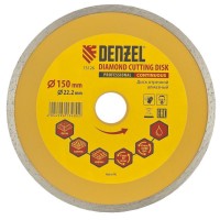 Диск алмазный DENZEL 73126, сплошной, 150 х 22,2 мм, мокрая резка