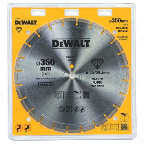 Диск алмазный сегмент DeWALT DT40213 350х25,4/20мм