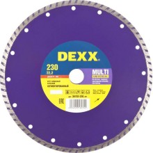 Алмазный диск DEXX MULTI UNIVERSAL 230 мм, по бетону, кирпичу, тротуарным плитам, песчанику, граниту Алмазный диск DEXX MULTI UNIVERSAL 230 мм, по бетону, кирпичу, тротуарным плитам, песчанику, граниту