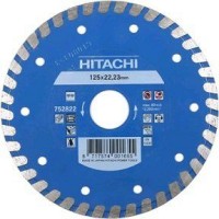 Диск алмазный отрезной HITACHI HTC-752822, 125х2x22,2 рифленый, сплошной,по бетону, граниту, каленному кирпичу