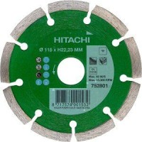 Диск алмазный отрезной универсальное HITACHI HTC-752801, 115х1,8х22,2 сегментир.