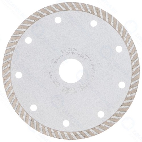 Диск алмазный сплошной Turbo Makita ф125х22.23\20,д\стр материалов