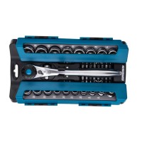 Набор инструментов Gross 14145 1/2",3/8”, CrV, трещотка 120 зубьев, 36 предметов