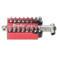 Набор бит с рукояткой-ключом Pro'sKit SD-2616, 16 бит, реверс