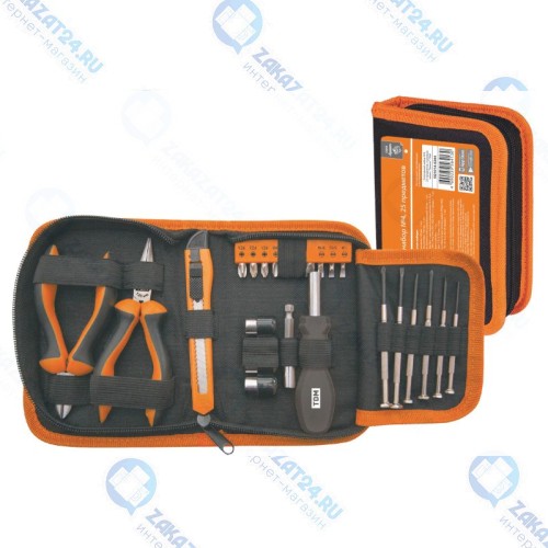 Набор инструментов TDM ELECTRIC cлесарный набор №4, 25 предметов, тканевый чехол, 