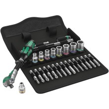 Набор инструментов Wera 8100 SA 9 Zyklop Speed с трещоткой, привод 1/4", дюймовый, 28 деталь