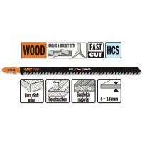 Пилки для лобзика CMT JT744D-3, 180/155мм, шаг: 4 мм, 3шт, по дереву