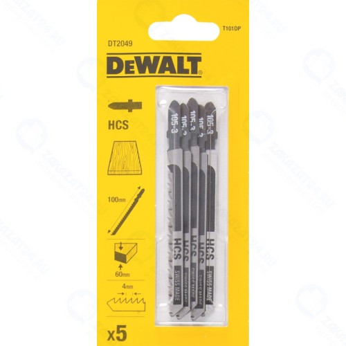 Пилки для лобзика DeWALT DT 2049, 5шт