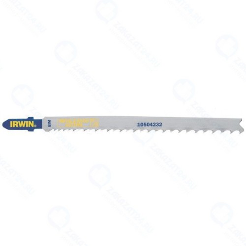 Пилки для лобзика IRWIN 10504232, универсальные, 132/107мм, шаг: 2.4-5мм, 5шт, BIM, 132mm/4