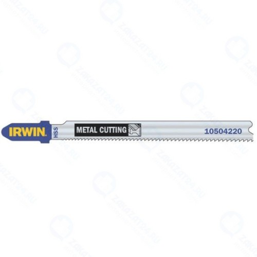 Пилки для лобзика IRWIN 10504233, по металлу, 100/75мм, шаг: 1.2-2.6мм, 5шт, T123X progressive HSS, 100 mm / 4