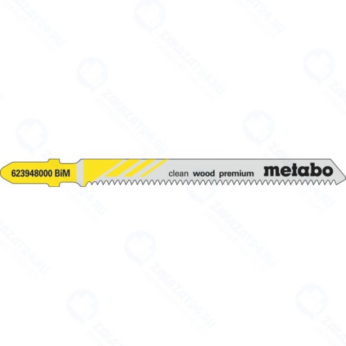 Набор пилок для лобзика Metabo T101AIF 5 пилок по дер.,чист.расп.,75х1,7мм BIM (623948000)