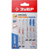 Набор полотен для электролобзика ЗУБР 1595-M-S5, по дереву и металлу (5 предм.) серия «ЭКСПЕРТ»