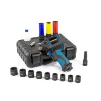 Гайковерт пневматический ударный GROSS 57445, G985K2, 1/2", 610Нм 9000 об/мин, с набором 17 предметов