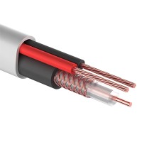 Кабель для видеонаблюдения PROconnect КВК-В-2+2x0,50 кв. мм (Cu/Cu) белый (бухта 200 м)