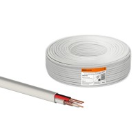 Кабель для видеонаблюдения TDM Electric КВК-В-2 2х0,5 мм2 (200м), для внутренней прокладки, белый "VISION"