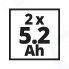 Аккумулятор Einhell PXC 18V 5,2Ah PXC-Twinpack, 2 шт. 4511526