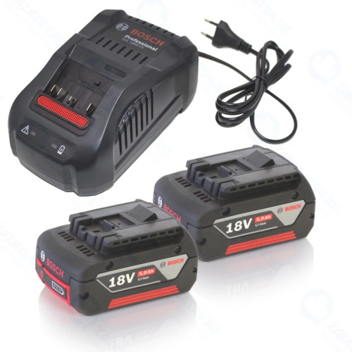 Аккумулятор Bosch Li-ion 2 x 18 В 5,0 Ач + GAL 1880 CV