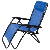Кресло-шезлонг складное Ecos CHO-137-13 Люкс голубое