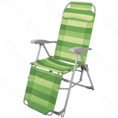 Кресло-шезлонг МЕБЕЛЬТОРГ Ника К3 арт.К3/З, зеленый, серый