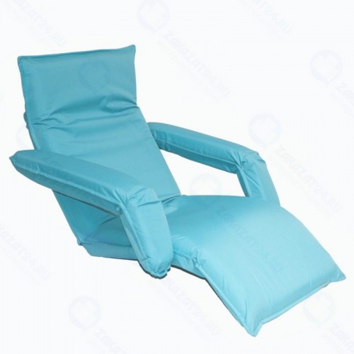 Шезлонг регулируемый Merlin, с подлокотниками, 147х72х10см, цвет голубой
