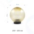 Уличный светильник шар с основанием, 200мм,рассеиватель ПММА,призма золотая(НТУ 02-60-203) 11-67 Apeyron