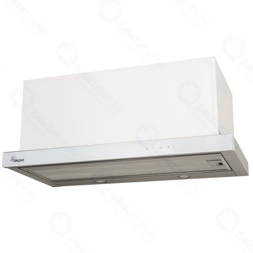 Кухонная вытяжка AKPO WK-7 Light touch glass twin II 60 белое стекло/нержавеющая сталь